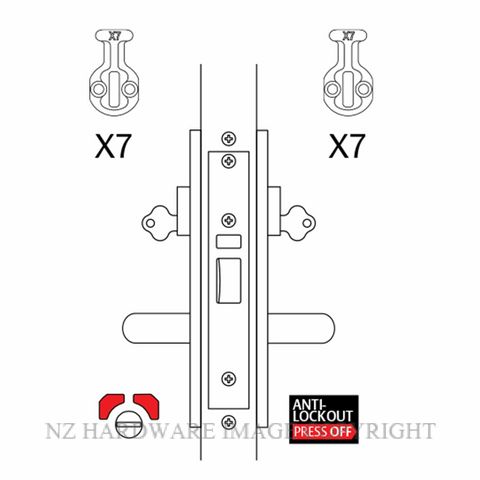 LOCKWOOD 3784XXLFSS - 5784XXLFSS KEY ENTRY LOCK SATIN STAINLESS