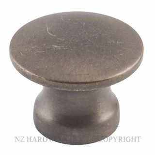 TRADCO 3717 AB CUPBOARD KNOB 19MM ANTIQUE BRASS