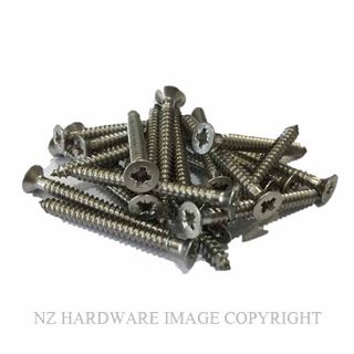 NZ HARDWARE SS7X25PZ/J STAINLESS SCREW 7 GAUGE 25MM SATIN STAINLESS