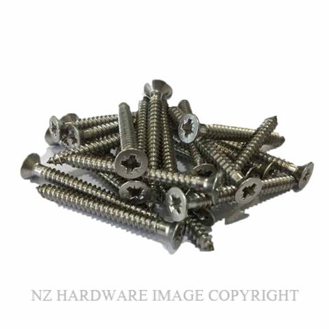 NZ HARDWARE SS7X25PZ/J - SS7X30PZ/J 7 GAUGE SCREWS SATIN STAINLESS