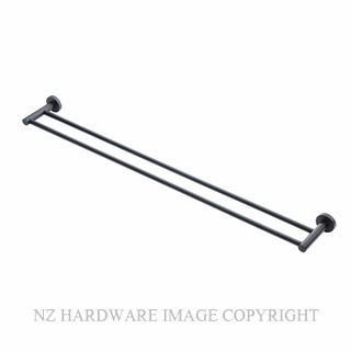 HEIRLOOM AUDTR800N AURA TOWEL RAIL DBL 800MM NOIR MATT BLACK