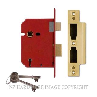 UNION UY2201-PL-2.50 5 LEVER MORTICE LOCK SATIN CHROME