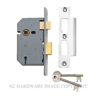 UNION UY2277-PL-2.50 3 LEVER MORTICE LOCK POLISHED BRASS