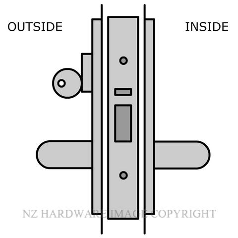 LEGGE 991 C31 GLASS DOOR LOCKSET 60MM STANDARD SATIN CHROME