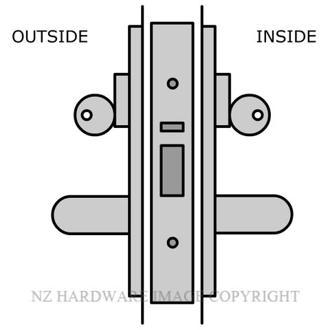 LEGGE 991 C27 GLASS DOOR LOCKSET 60MM STANDARD SATIN CHROME