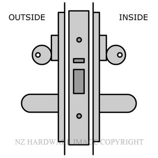 LEGGE 991 V7 EXTERIOR & EXIT LOCKSET 60MM STANDARD SATIN CHROME