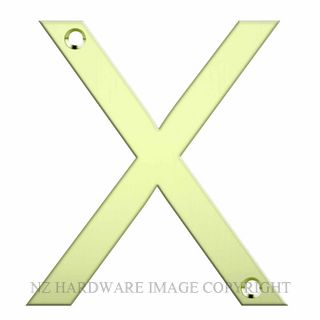 JAECO LAS-X-PB  LASER CUT LETTER 80MM POLISHED BRASS