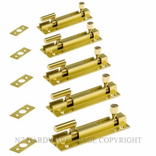 JAECO NB25-75PB 75MMX25MM NECKED BOLTS POLISHED BRASS