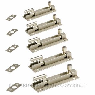 JAECO NB25-75STN 75MMX25MM NECKED BOLTS SATIN NICKEL