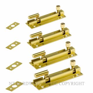 JAECO NB32-200PB 200MMX32MM NECKED BOLTS POLISHED BRASS