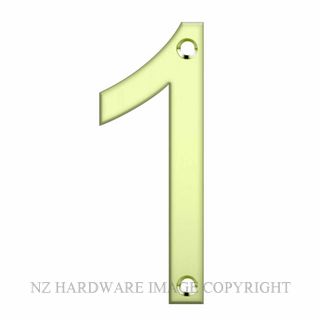 JAECO LAS-1 LASER CUT NUMERAL 80MM POLISHED BRASS