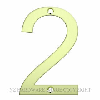 JAECO LAS-2 LASER CUT NUMERAL 80MM POLISHED BRASS