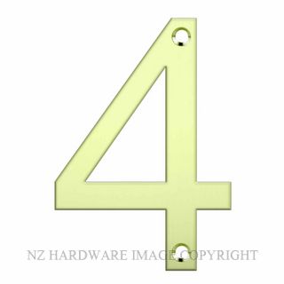 JAECO LAS-4 LASER CUT NUMERAL 80MM POLISHED BRASS