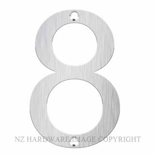 JAECO LAS-8 LASER CUT NUMERAL 80MM SATIN STAINLESS