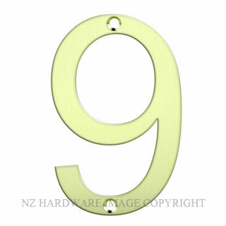 JAECO LAS-9 LASER CUT NUMERAL 80MM POLISHED BRASS
