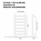 HEIRLOOM WSE825S STUDIO 1 ESP SLIMLINE TOWEL WARMER POLISHED STAINLESS