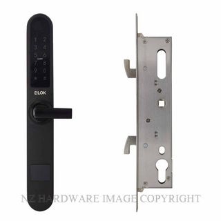 E LOK 715 28S BLK SMART SNIB LEVER SLIDING DOOR LOCKSET 28MM MATT BLACK