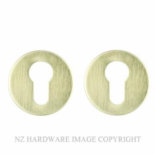 SUPERIOR 3733SB EURO CYLINDER ESCUTCHEON (PAIR) SATIN BRASS