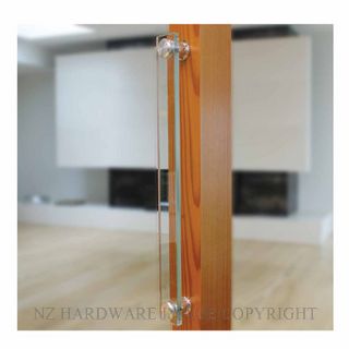 SUPERIOR 3933-3934 LINEAR PULL HANDLE TEMPERED GLASS SATIN CHROME