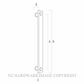 SUPERIOR 3933-3934 LINEAR PULL HANDLE TEMPERED GLASS SATIN CHROME
