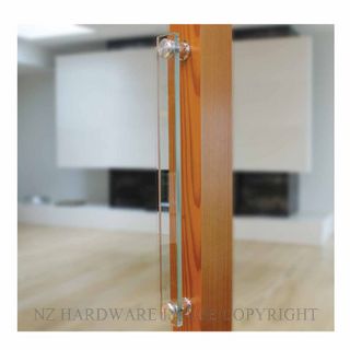 SUPERIOR 43934SC LINEAR PULL HANDLE (PAIR) TEMPER GLASS SATIN CHROME