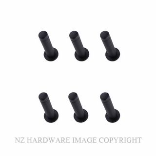 SCHLAGE SDC19006V-6PK BLK DOOR STOP 6 PACK MATT BLACK
