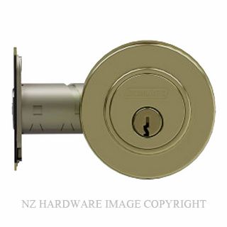 SCHLAGE SRL4RDPB DOUBLE KEY ROUND DEADBOLT POLISHED BRASS