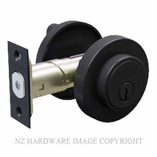 SCHLAGE SRL4RSMB KEY & TURN ROUND DEADBOLT MATT BLACK