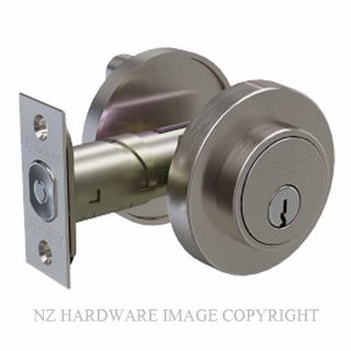 SCHLAGE SRL4RSSN KEY & TURN ROUND DEADBOLT SATIN NICKEL