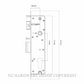 YALE INDURO INDU82200 - INDU82900 LOCK BODY SATIN STAINLESS