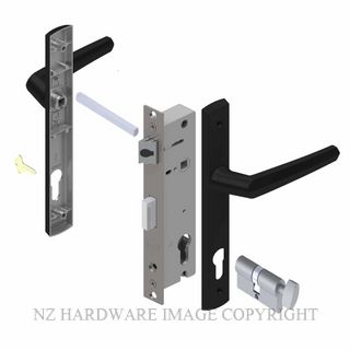 YALE PL8220227B PALLADIUM 30MM 2PT 13MM KEY-TURN LOCKSET MATT BLACK