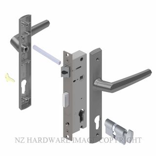 YALE PL8220227P PALLADIUM 30MM 2PT 13MM KEY-TURN LOCKSET POWDERCOAT