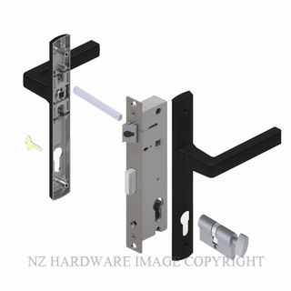 YALE PL8220229B PALLADIUM 30MM 2PT 13MM KEY-TURN LOCKSET MATT BLACK