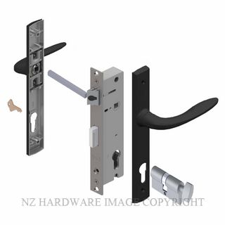 YALE PL82202L1B PALLADIUM 30MM 2PT 13MM KEY-TURN LOCKSET MATT BLACK