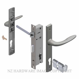 YALE PL82202L1P PALLADIUM 30MM 2PT 13MM KEY-TURN LOCKSET POWDERCOAT