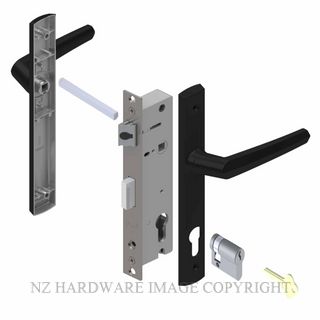 YALE PL8220327B PALLADIUM 30MM 2PT 13MM INT-TURN LOCKSET MATT BLACK