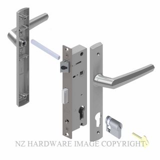 YALE PL8220327P PALLADIUM 30MM 2PT 13MM INT-TURN LOCKSET POWDERCOAT