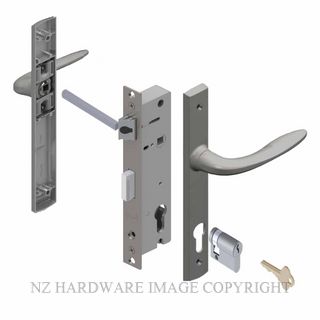YALE PL82203L1P PALLADIUM 30MM 2PT 13MM INT-TURN LOCKSET POWDERCOAT