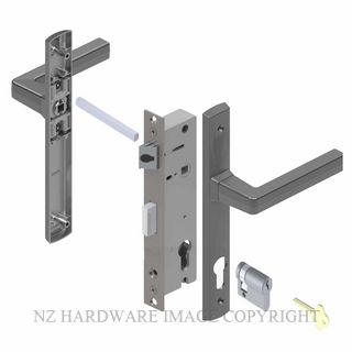 YALE PL8220329P PALLADIUM 30MM 2PT 13MM INT-TURN LOCKSET POWDERCOAT