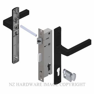 YALE PL8220429B PALLADIUM 30MM 2PT 13MM INT-KEY LOCKSET MATT BLACK