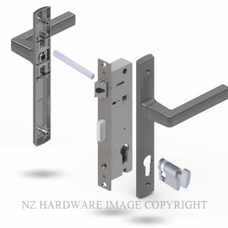 YALE PL8220429P PALLADIUM 30MM 2PT 13MM INT-KEY LOCKSET POWDERCOAT