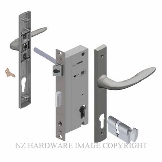 YALE PL82402L1P PALLADIUM 50MM 2PT 13MM KEY-TURN LOCKSET POWDERCOAT