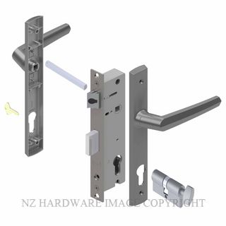 YALE PL8260227P PALLADIUM 30MM 2PT 24MM KEY-TURN LOCKSET POWDERCOAT
