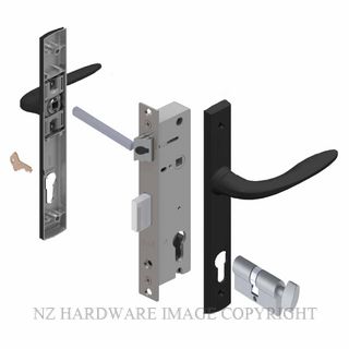 YALE PL82602L1B PALLADIUM 30MM 2PT 24MM KEY-TURN LOCKSET MATT BLACK