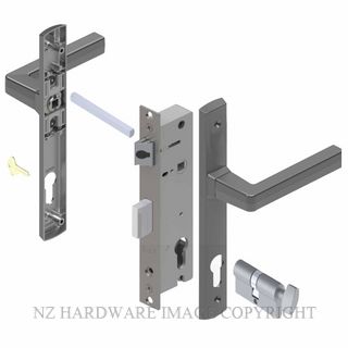 YALE PL8260229P PALLADIUM 30MM 2PT 24MM KEY-TURN LOCKSET POWDERCOAT