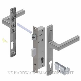 YALE PL8260229SC PALLADIUM 30MM 2PT 24MM KEY-TURN LOCKSET SATIN CHROME