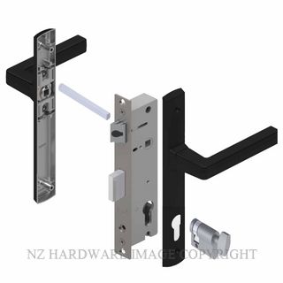 YALE PL8260429B PALLADIUM 30MM 2PT 24MM INT-KEY LOCKSET MATT BLACK