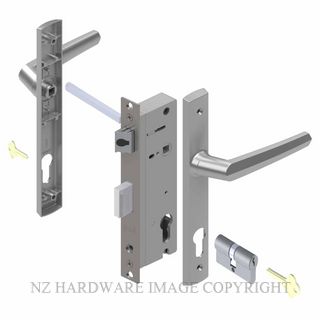 Lockwood Door Lock Pack Optimum Mortice Palladium Aria Levers