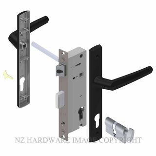 YALE PL8270227B PALLADIUM 40MM 2PT 24MM KEY-TURN LOCKSET MATT BLACK