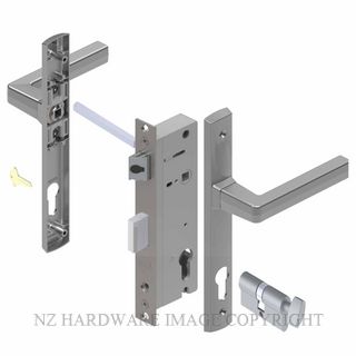 YALE PL8270229SC PALLADIUM 40MM 2PT 24MM KEY-TURN LOCKSET SATIN CHROME